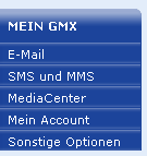 GMX FreeMail - Menü bereinigt