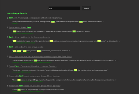 Scroogle search results dark