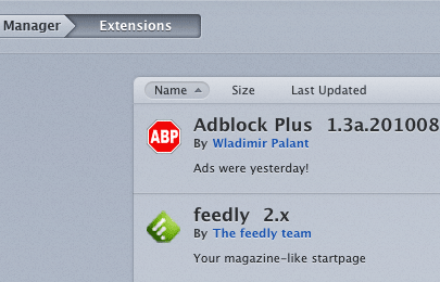 Add-on Manager Redesigned (Large List) [Firefox 4]