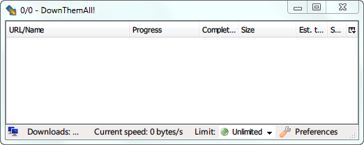 Hide DownThemAll Toolbar