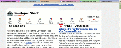 Wider Dev Shed Newsletter