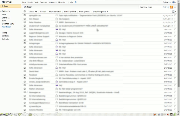 Minimal Hotmail - Remove ads, footer, menu items