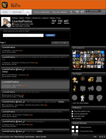 Blip.fm Black and Orange