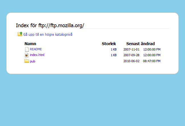 Skyblue FTP page