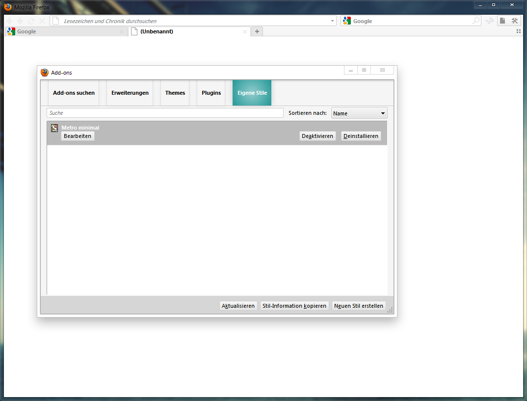 Metro minimal - Firefox Theme 1.0