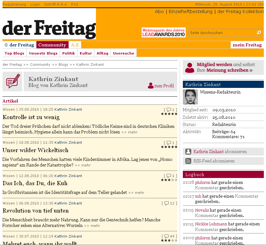 freitag.de Farbabwechslung