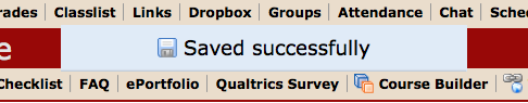 Shrink D2L Saved Successfully alert