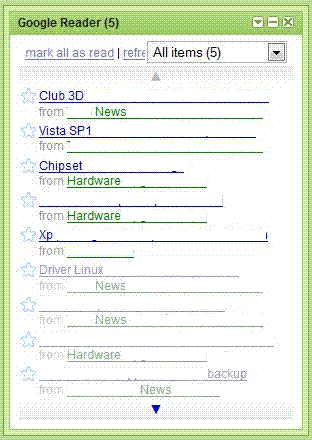 iGoogle Grass tweaked for Google Reader Wideget by