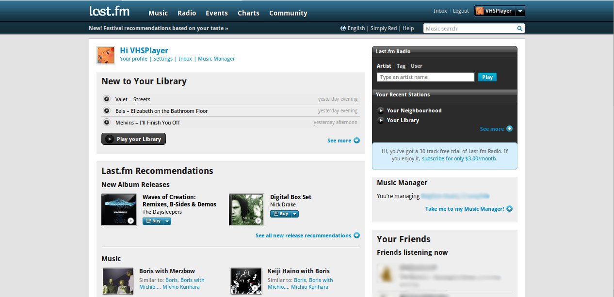 Blue Last.fm Header