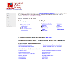 Alabama Virtual Library, AVL