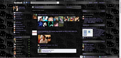 Facebook Hello Kitty- Black