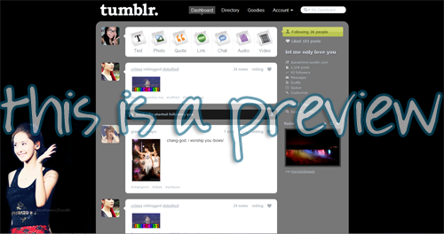 SNSD's Yoona Tumblr Dashboard Theme