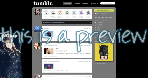 SNSD's Jessica Tumblr Dashboard Theme