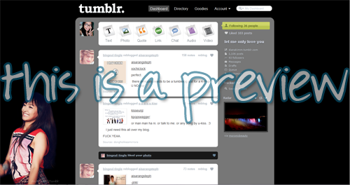 F(x) Victoria Tumblr Dashboard Theme