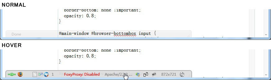Floating Transparent Statusbar for Firefox 4