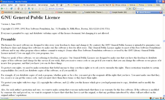 Usable about:pages