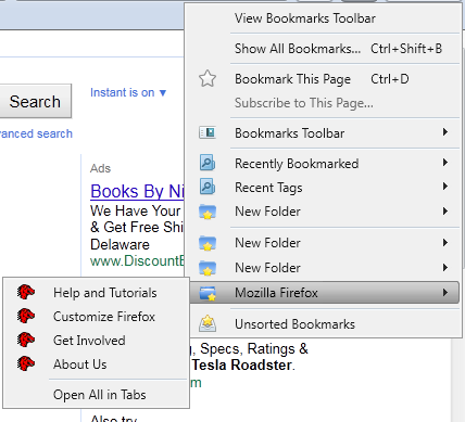 Firefox Change Bookmark Menu Folder Icons
