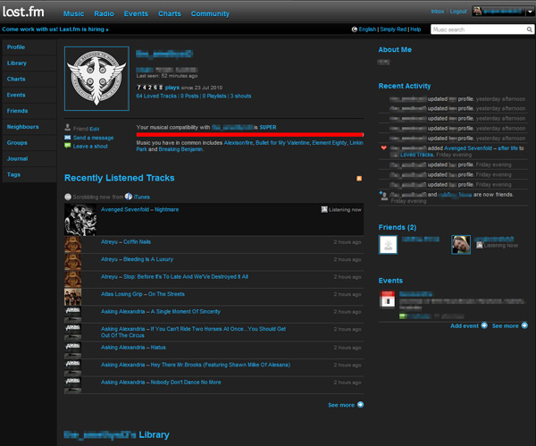 Last.fm - Darker theme
