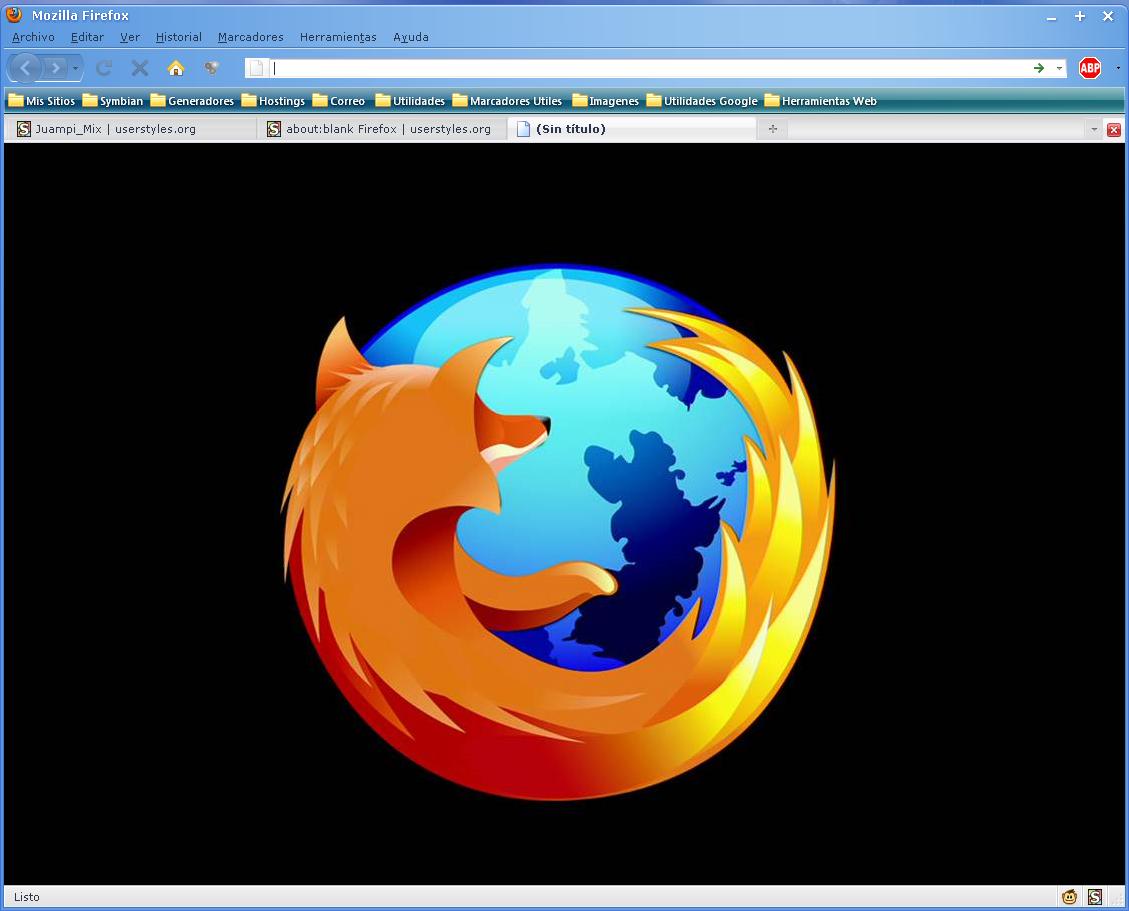 about:blank Firefox