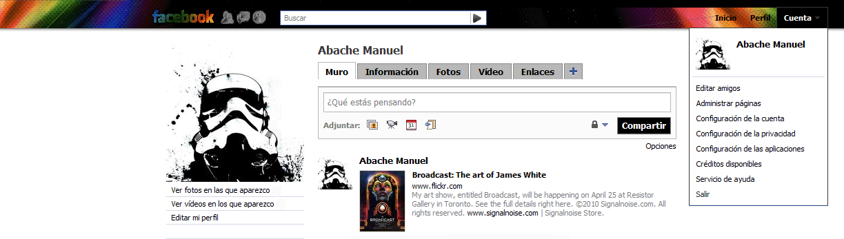 james white - facebook skin