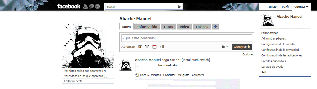 propane - facebook skin