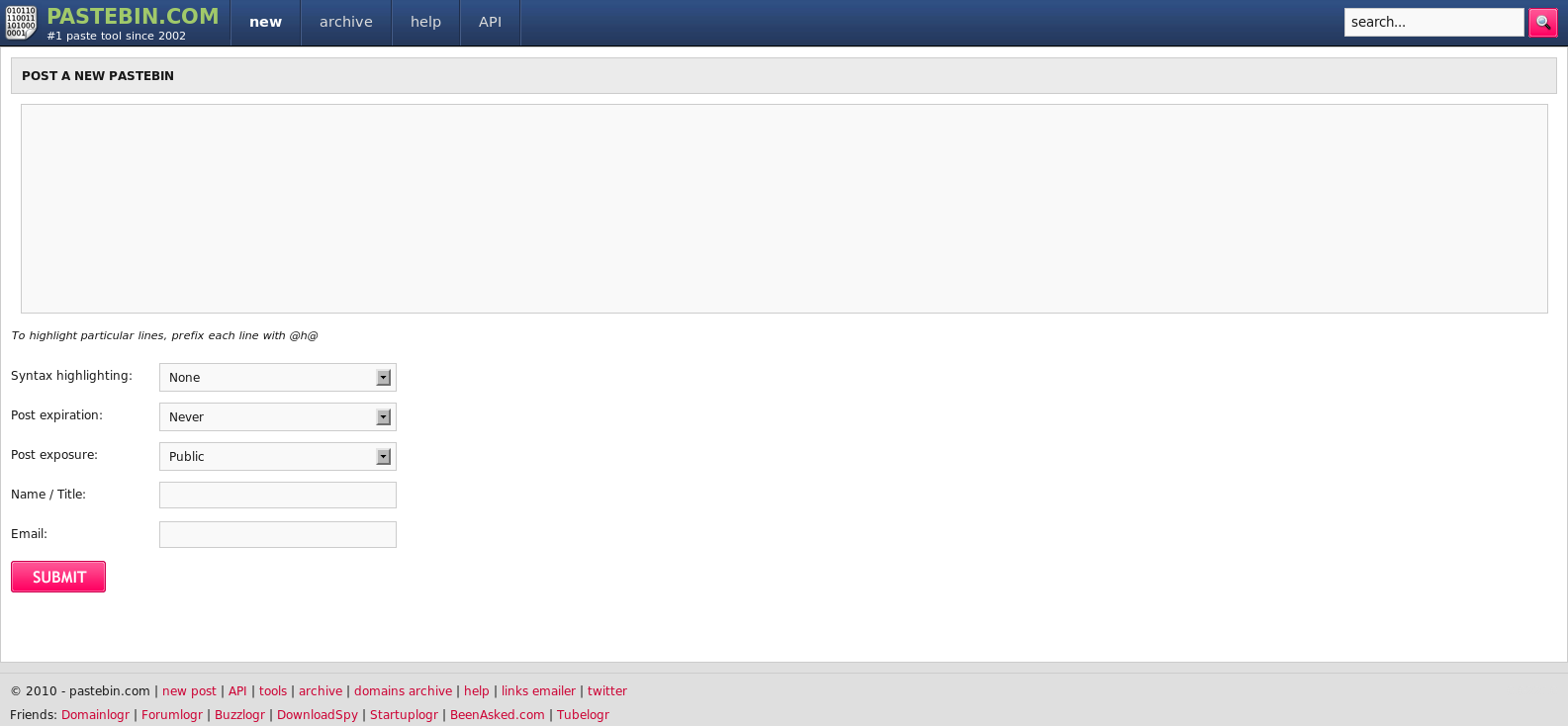 Pastebin Slim