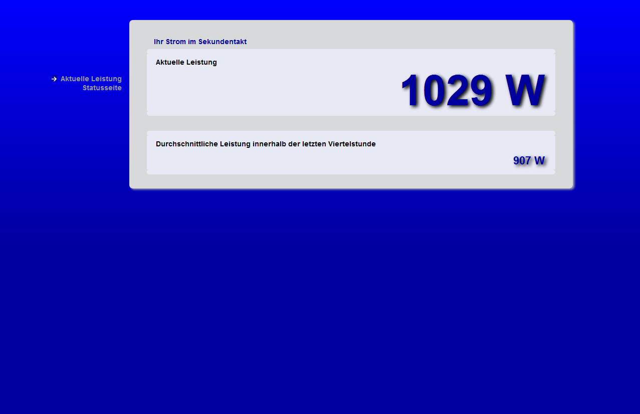 ENBW Stromzähler Webinterface *clean*