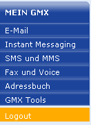 GMX FreeMail - neuer Logoutbutton in orange