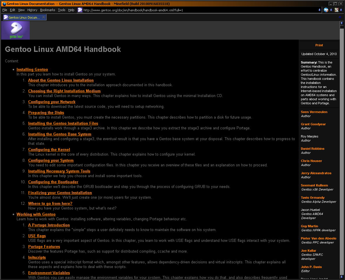 gentoo.org - dark