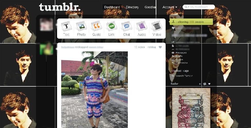 kyuhyun - tumblr dashboard theme