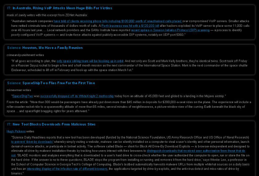 Slashdot - Minimal, Dark / Black