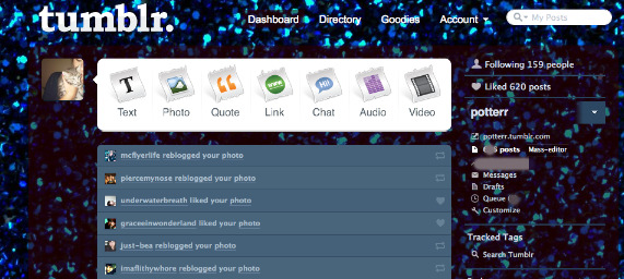 Blue Glitter for Tumblr