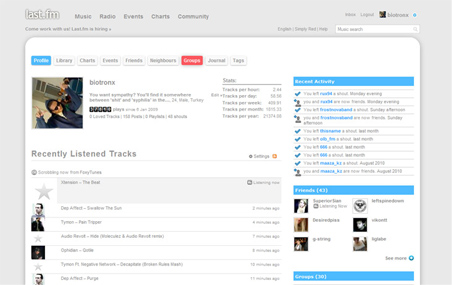 Last.fm rounded new clean theme