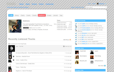 Last.fm rounded new clean theme striped version
