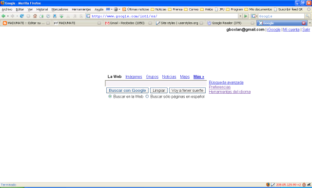 google.com/intl/es/ Minimal