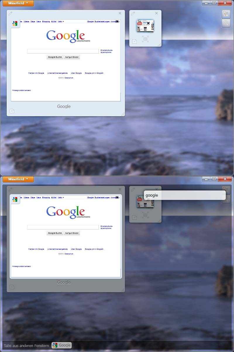 Firefox 4.0 Panorama Glass White