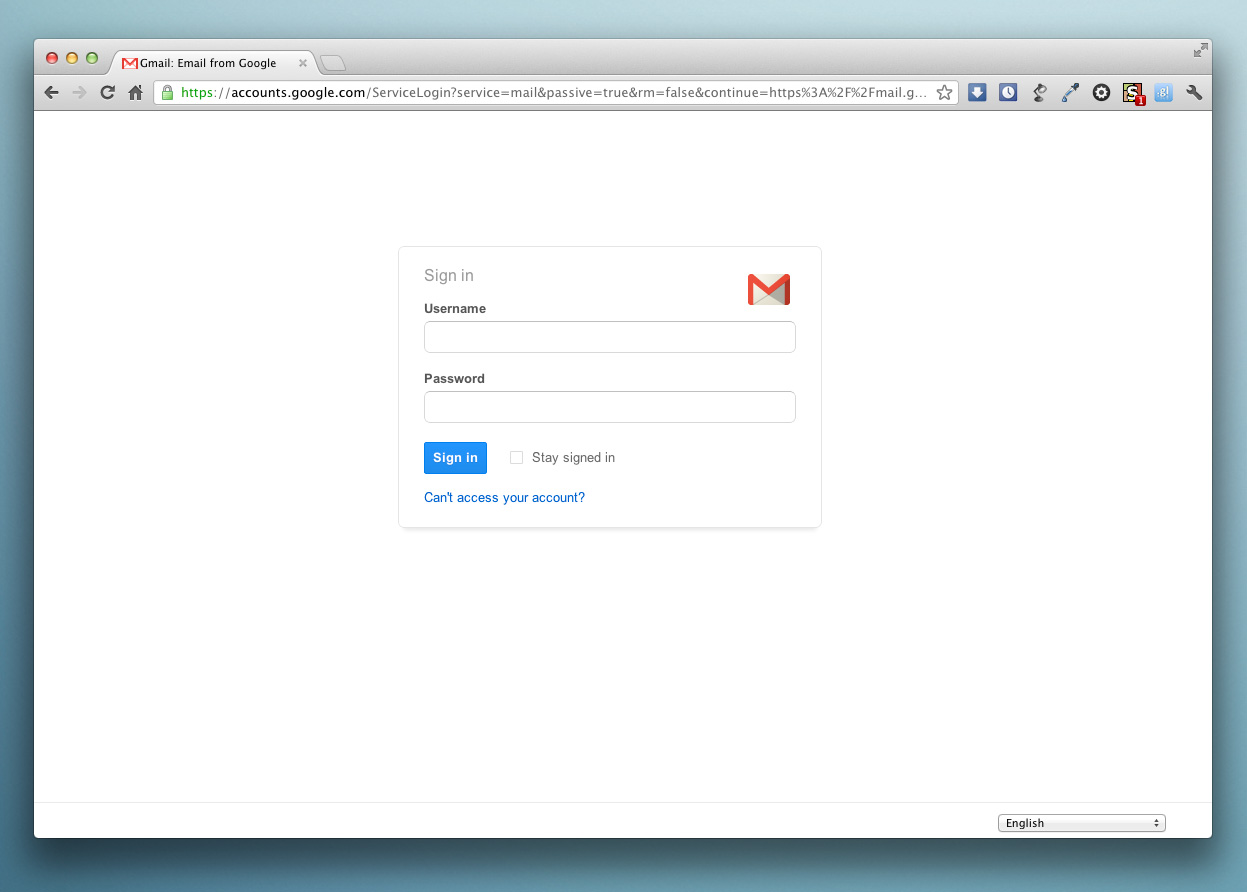 Gmail Login Totally Clean