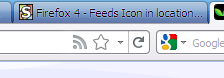 Firefox - Feeds Icon in location bar