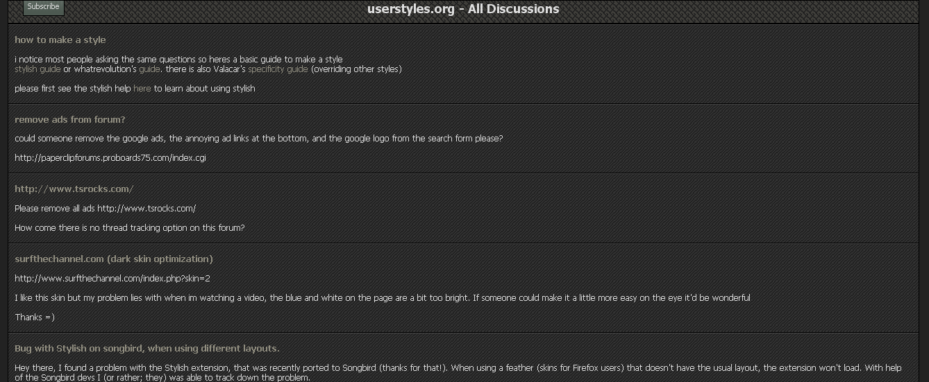 painted black - Firefox RSS feed handler