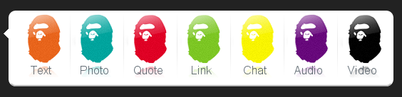 Rainbow Bape Tumblr Icons //