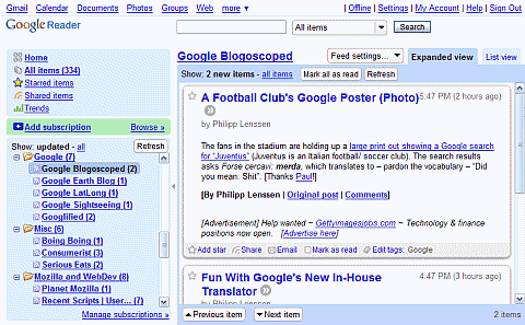 Website: Mod - Google Reader - Schrade's Mod