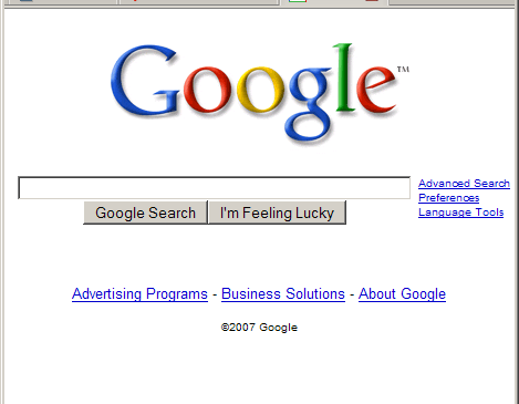 google front page - hide gbar
