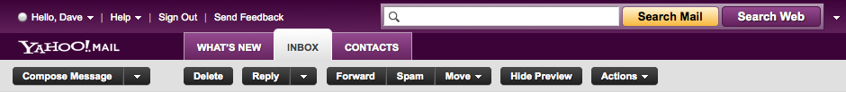 Yahoo Mail clean up