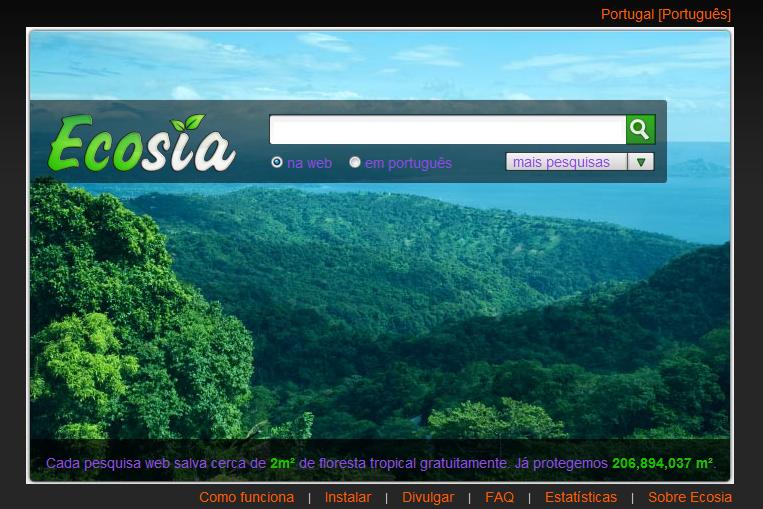 Ecosia Web Search - Dark Gray Theme