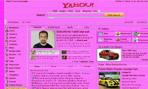 yahoo pink redesign