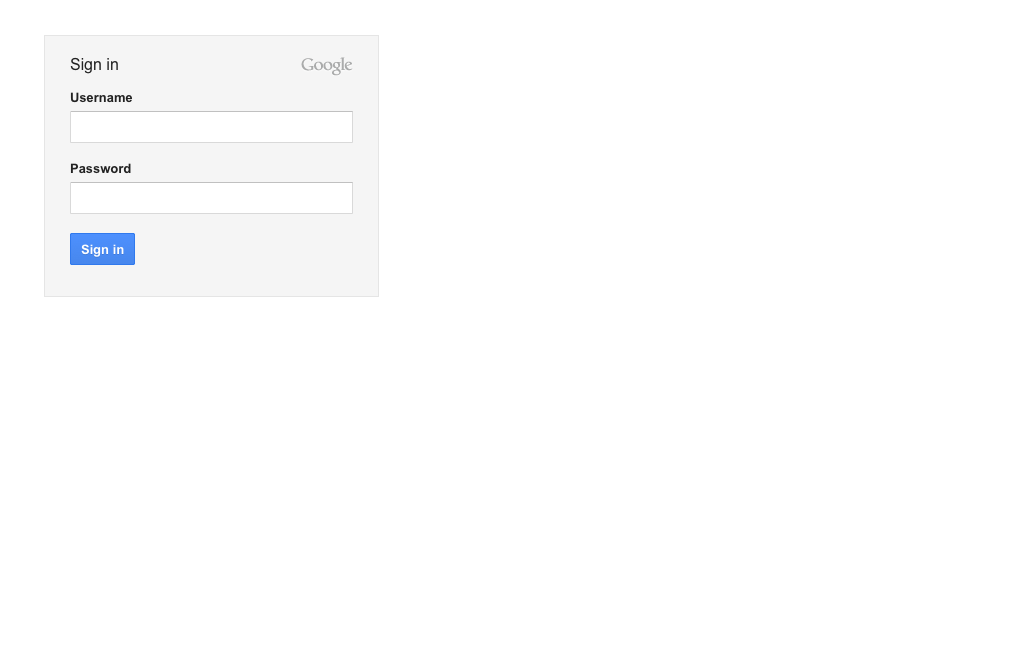 Google Login - Stripped