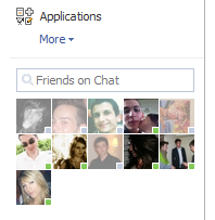 Facebook : Opacity of Idle friends