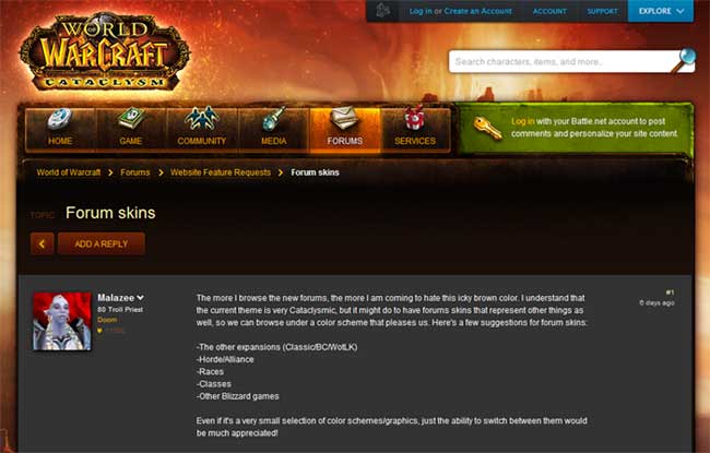 Battle.net Forums - Minimized v2