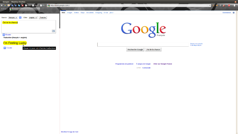 Minimal translate.google.fr