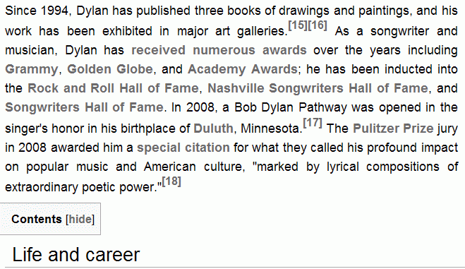 Wikipedia - Autohide Table of Contents